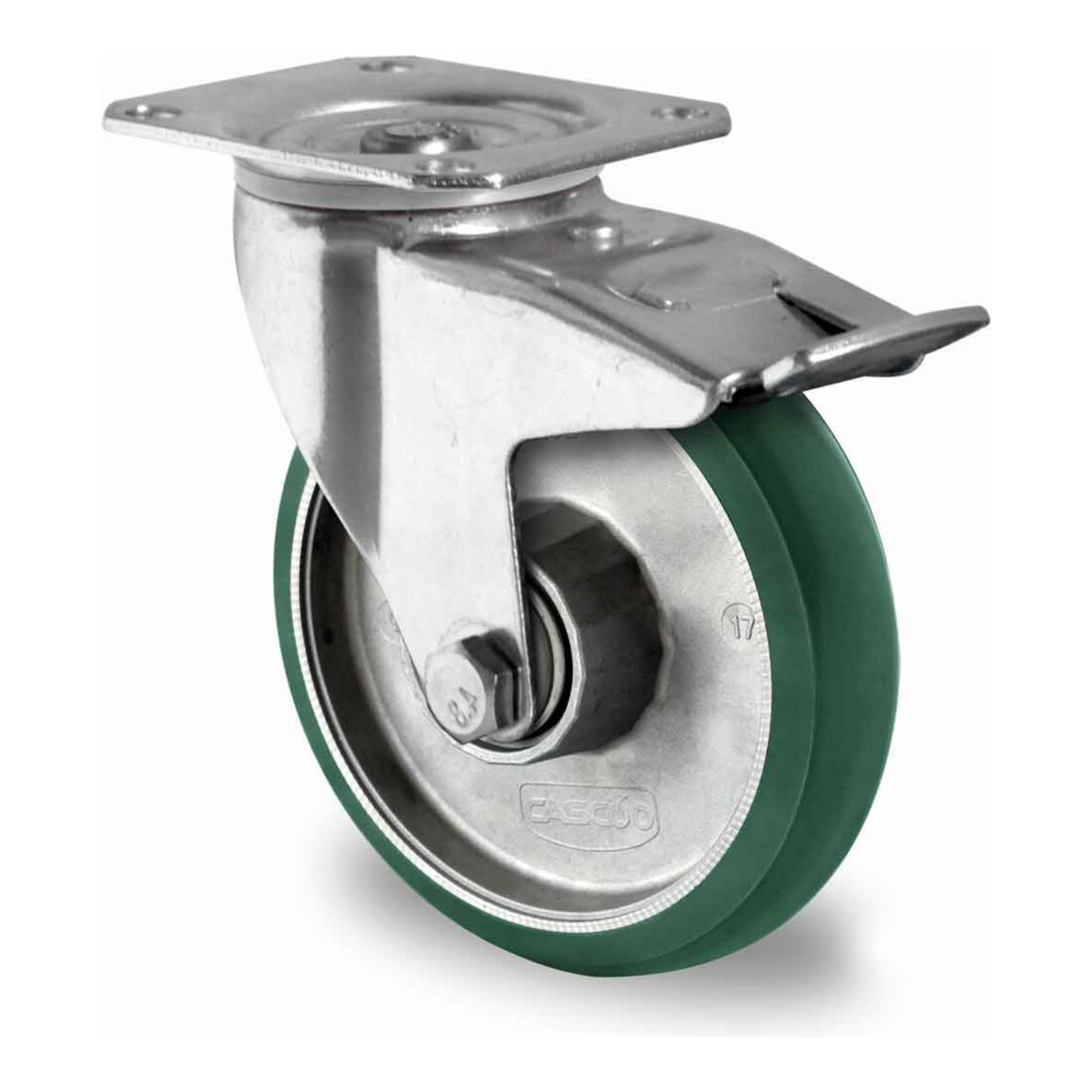 CASCOO Lenkrolle mit Totalfeststeller ø 125 mm Serie AAX7 Doppelkugellager