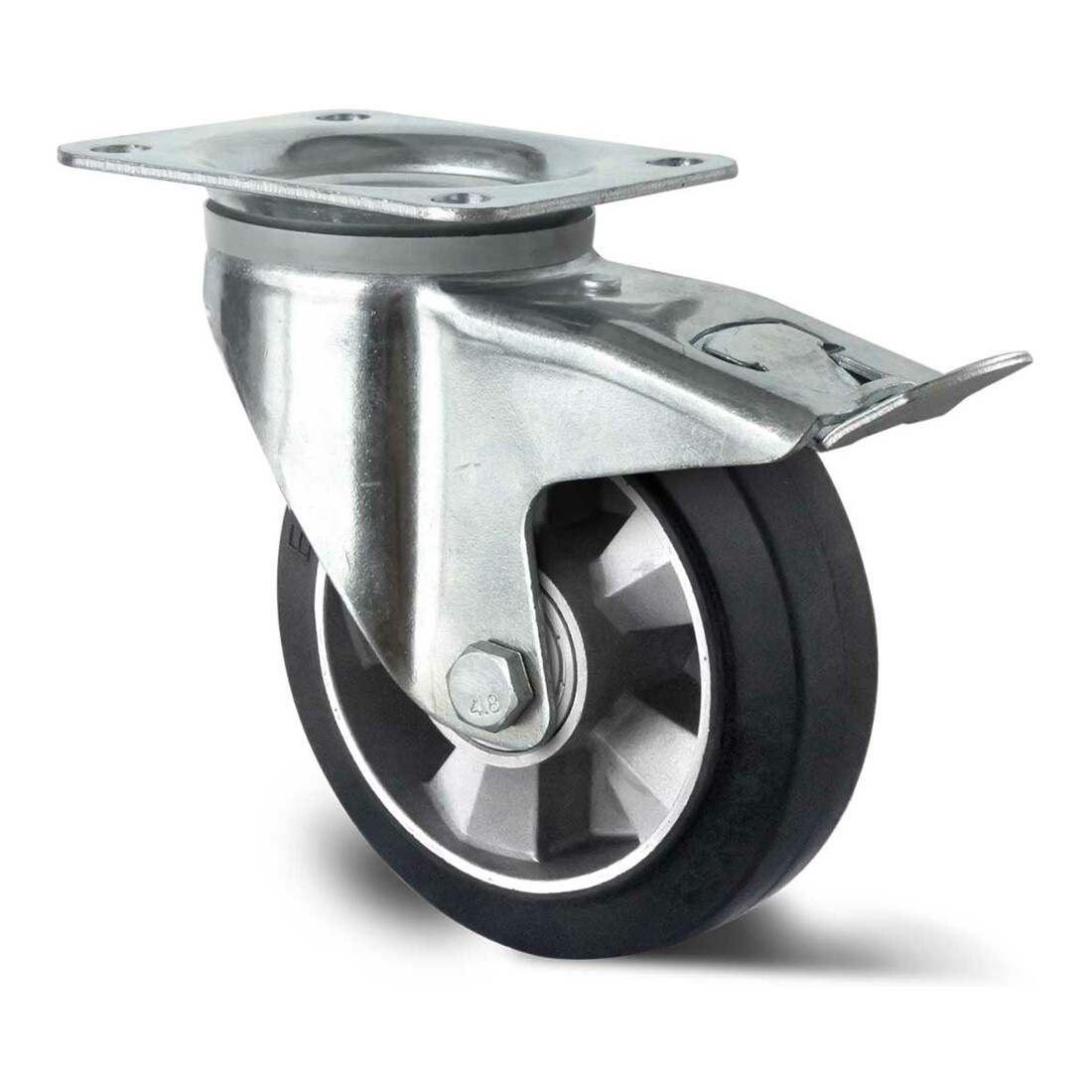 CASCOO Lenkrolle mit Totalfeststeller Serie BAF4 Doppelkugellager