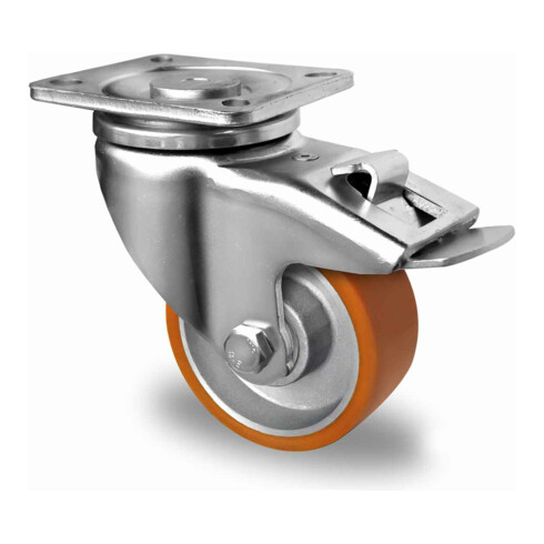 CASCOO Lenkrolle mit Totalfeststeller Serie DAU5 Doppelkugellager