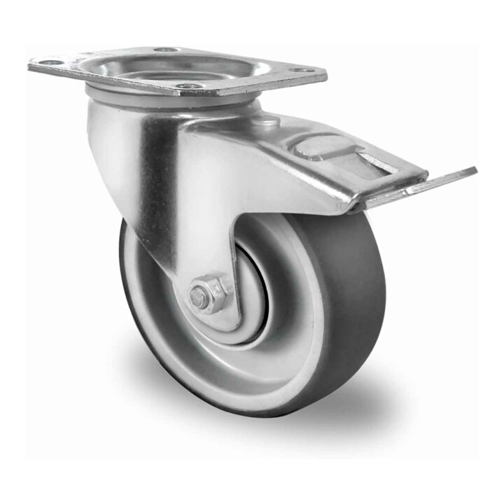 CASCOO Lenkrolle mit Totalfeststeller ø 125 mm Serie P2V2 Kugellager