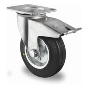 CASCOO Lenkrolle mit Totalfeststeller Serie SWS4 (el. leitfähig) Rollenlager