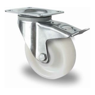 CASCOO Lenkrolle mit Totalfeststeller ø 125 mm Serie Z0Z0 Doppelkugellager E-Serie