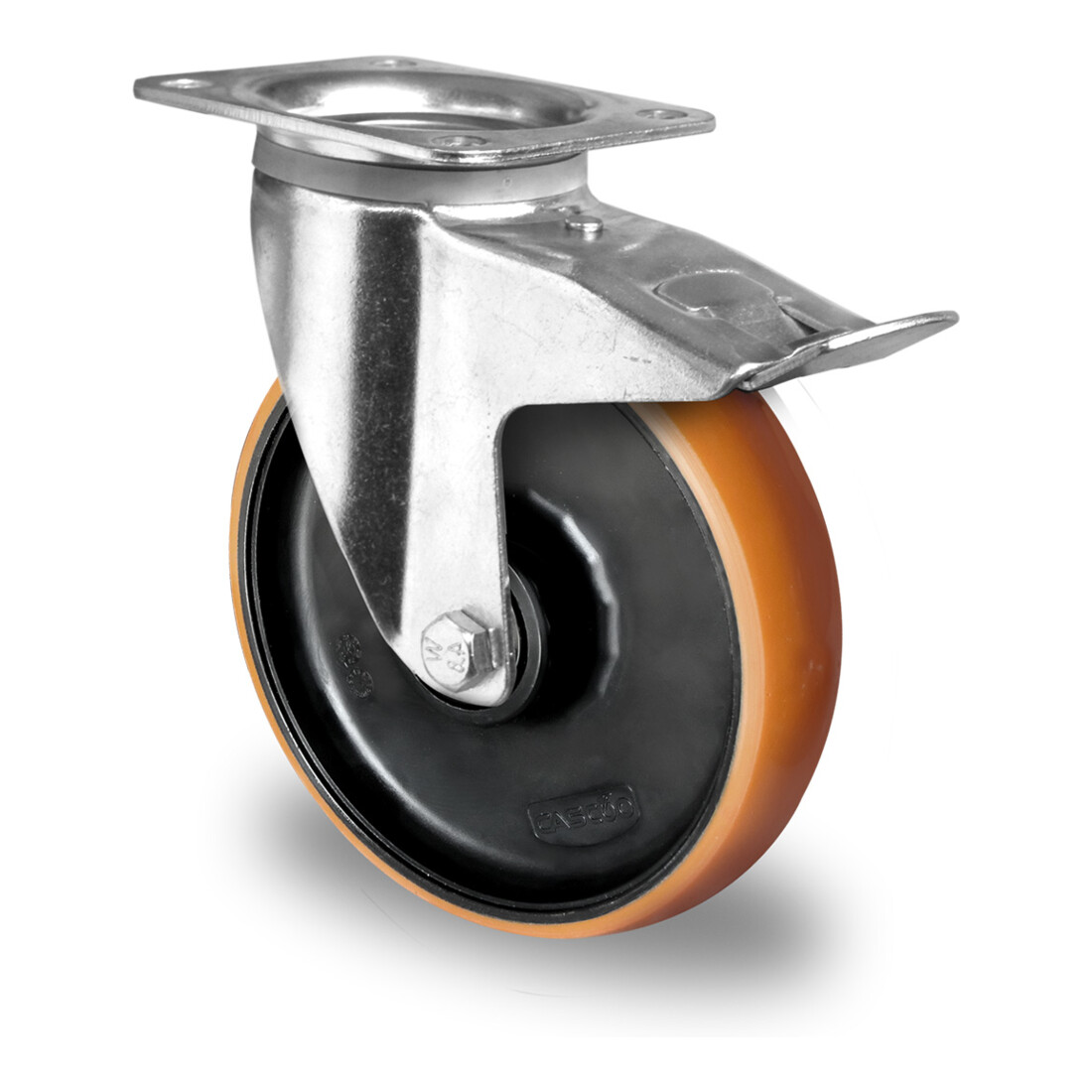 CASCOO Lenkrolle mit Totalfeststeller ø 125 mm Serie Z4U5 Doppelkugellager E-Serie