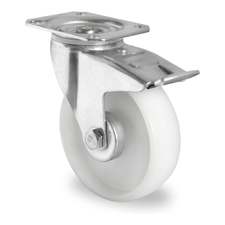 CASCOO Lenkrolle mit Totalfeststeller ø 160 mm Serie N0N0 Rollenlager