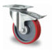 Set CASCOO Lenkrolle mit Totalfeststeller ø 200 mm Serie N2U6 Rollenlager + Bockrolle ø 200 mm Serie N2U6 Rollenlager-2