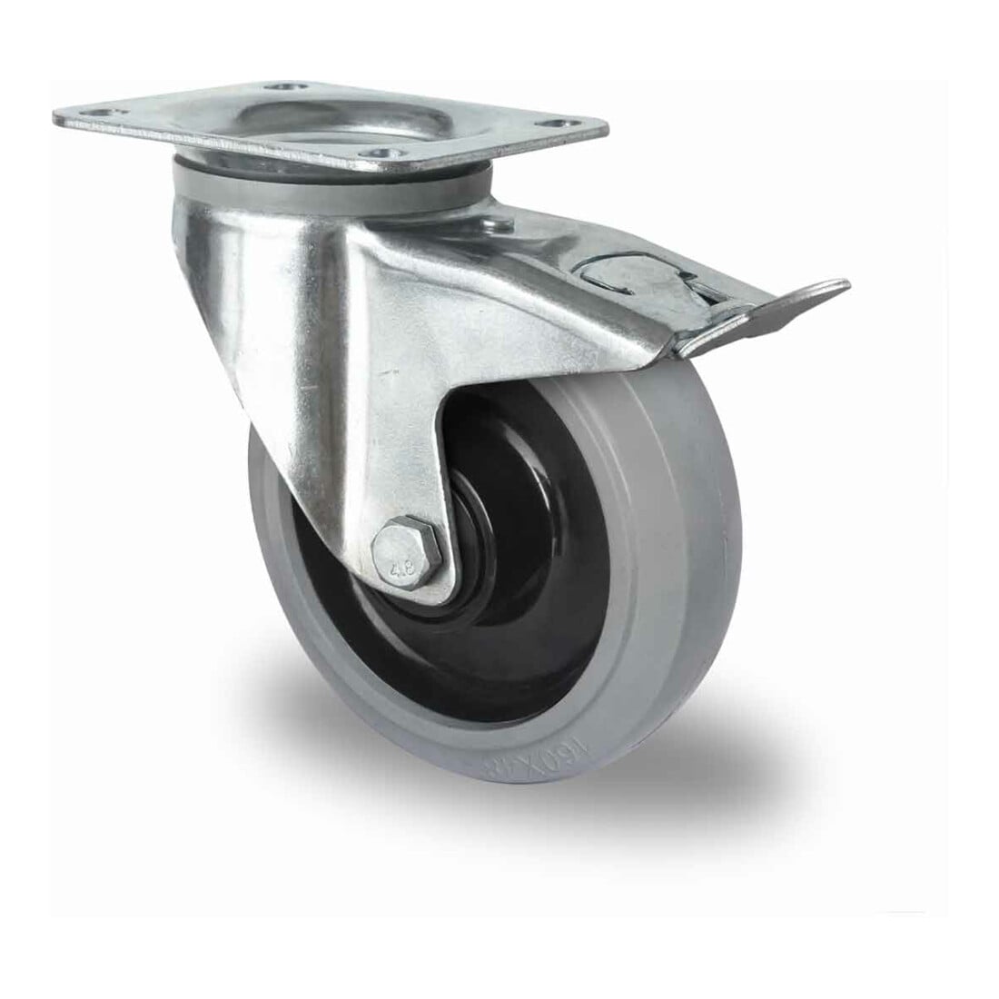 CASCOO Lenkrolle mit Totalfeststeller ø 160 mm Serie R4E2 Doppelkugellager