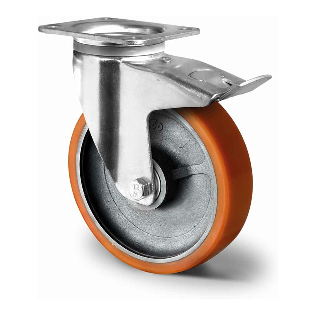 CASCOO Lenkrolle mit Totalfeststeller ø 200 mm Serie I2U5 Doppelkugellager E-Serie