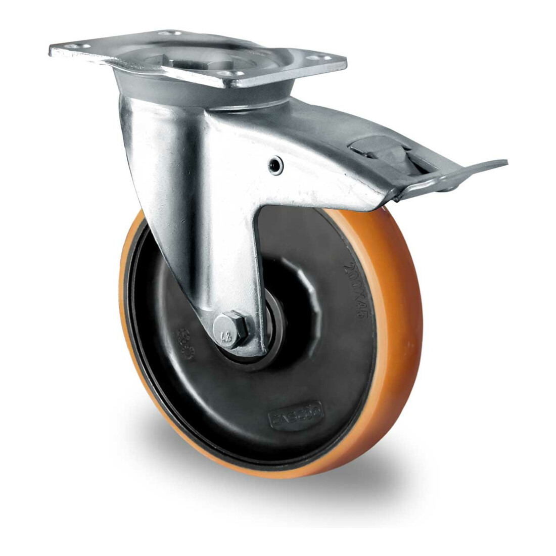CASCOO Lenkrolle mit Totalfeststeller ø 200 mm Serie Z4U5 Doppelkugellager K-Serie