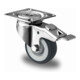 CASCOO Lenkrolle mit Totalfeststeller ø 50 mm Serie P2T2 Gleitlager Edelstahl