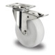 CASCOO Lenkrolle mit Totalfeststeller ø 80 mm Serie N0N0 Gleitlager Edelstahl