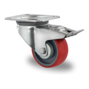 CASCOO Lenkrolle mit Totalfeststeller Serie N2U6 Rollenlager-3
