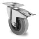 CASCOO Lenkrolle mit Totalfeststeller ø 80 mm Serie P4R2 Rollenlager