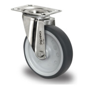 CASCOO Lenkrolle Serie P2W2 Gleitlager Edelstahl-3