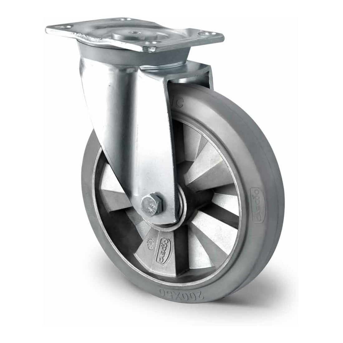 CASCOO Lenkrolle ø 200 mm Serie BAF2 Doppelkugellager K-Serie