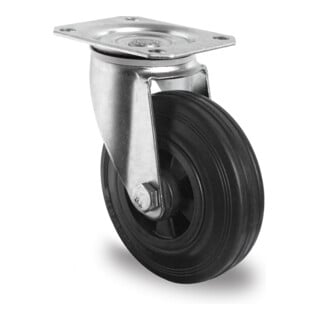 Set CASCOO Lenkrolle ø 200 mm Serie P4S4 Rollenlager + Lenkrolle mit...