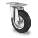 Set CASCOO Lenkrolle mit Totalfeststeller ø 80 mm Serie SWS4 Rollenlager + Bockrolle ø 80 mm Serie SWS4 Rollenlager-2