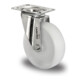 CASCOO Lenkrolle ø 80 mm Serie N0N0 Gleitlager Edelstahl