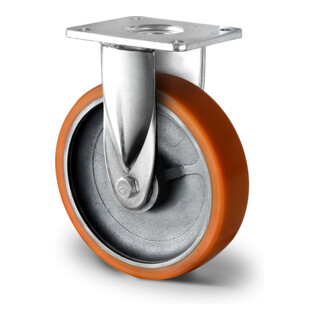 CASCOO Roulette à bandage ø 125 mm Série I2U5 Roulement à billes double M-Série