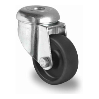 CASCOO Roulette pivotante à trou central série P4P4 à palier lisse