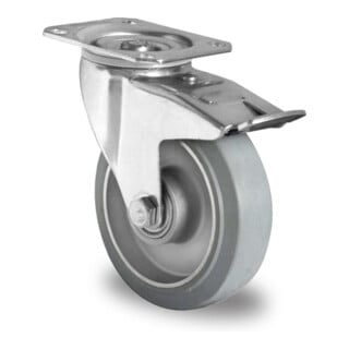 CASCOO Roulette pivotante avec frein total ø 100 mm Série AAE2 à double roulement à billes