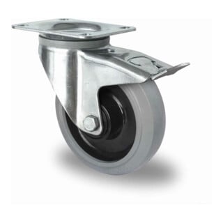 CASCOO Roulette pivotante avec frein total ø 160 mm série R4E2 à double roulement à billes
