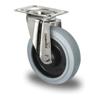 CASCOO Roulette pivotante série R4E2 roulement à billes inoxydable