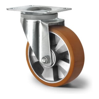CASCOO Roulette pivotante ø 125 mm Série BAU5 à double roulement à billes E-Serie