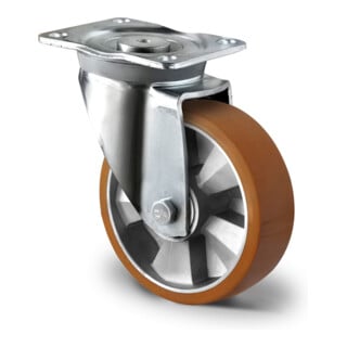 CASCOO Roulette pivotante ø 125 mm Série BAU5 Roulement à billes double K-Série