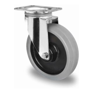 CASCOO Roulette pivotante ø 200 mm Série R4E2 à double roulement à billes