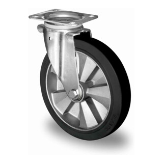 CASCOO Roulette pivotante ø 250 mm Série BAF4 à double roulement à billes pour conteneur à déchets
