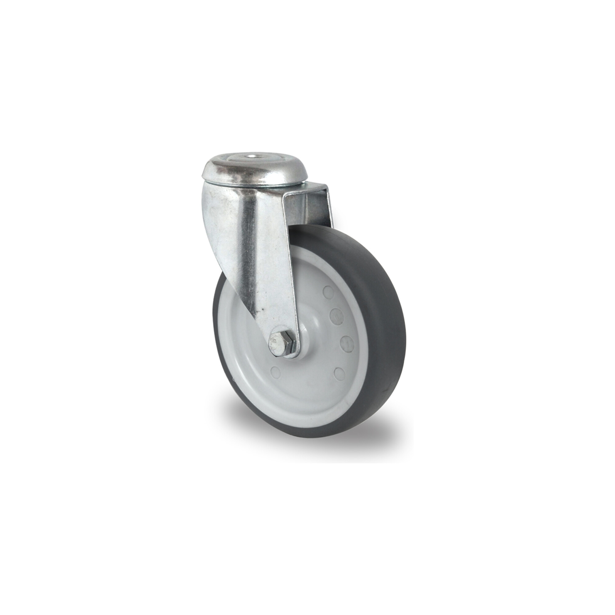 CASCOO Rückenlochlenkrolle ø 100 mm Serie P2T2 Gleitlager