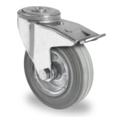 CASCOO Rückenlochlenkrolle mit Totalfeststeller Serie SWR2 Rollenlager