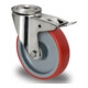 CASCOO Rückenlochlenkrolle mit Totalfeststeller ø 160 mm Serie N2U6 Gleitlager Edelstahl-1