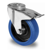 CASCOO Rückenlochlenkrolle mit Totalfeststeller Serie R4F1 Rollenlager