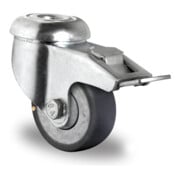CASCOO Rückenlochlenkrolle mit Totalfeststeller Serie P2T2 (elektr. leitfähig) Gleitlager-1