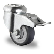 CASCOO Rückenlochlenkrolle mit Totalfeststeller Serie P2T2 (el. leitfähig) Kugellager