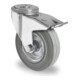 CASCOO Rückenlochlenkrolle mit Totalfeststeller ø 80 mm Serie SWR2 Rollenlager