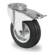 CASCOO Rückenlochlenkrolle mit Totalfeststeller ø 80 mm Serie SWS4 Rollenlager