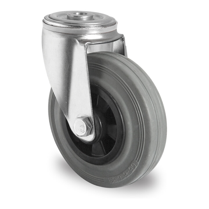 CASCOO Rückenlochlenkrolle ø 100 mm Serie P4R2 Rollenlager