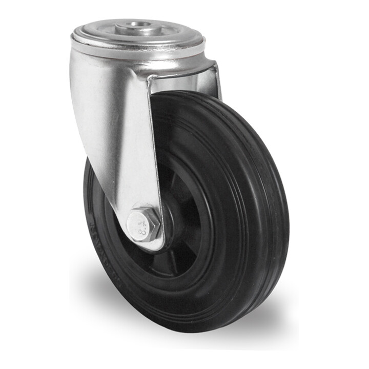 CASCOO Rückenlochlenkrolle ø 100 mm Serie P4S4 Rollenlager