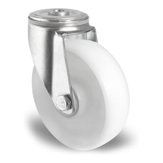 CASCOO Rückenlochlenkrolle ø 125 mm Serie N0N0 Kugellager