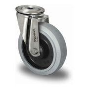 CASCOO Rückenlochlenkrolle Serie R4E2 Kugellager Edelstahl-3