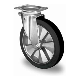 CASCOO Zwenkwiel ø 250 mm Serie BAF4 Dubbelkogellager Vuilcontainer