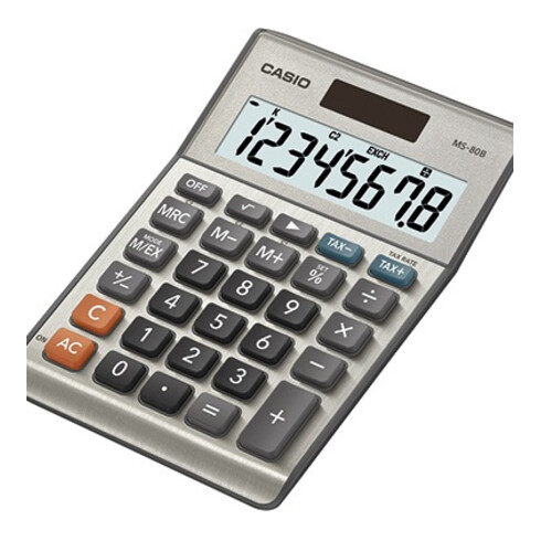 CASIO Tischrechner MS-80B 8stellig silber