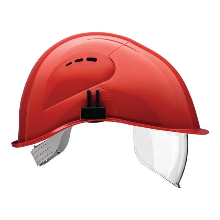 Casque de protection VisorLight rouge carmin polyéthylène EN 397 VOSS