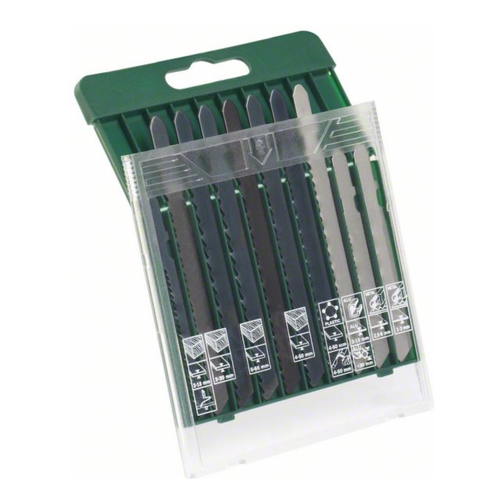 Bosch Cassetta di lame per legno/metallo/plastica, albero a T, 10pz.