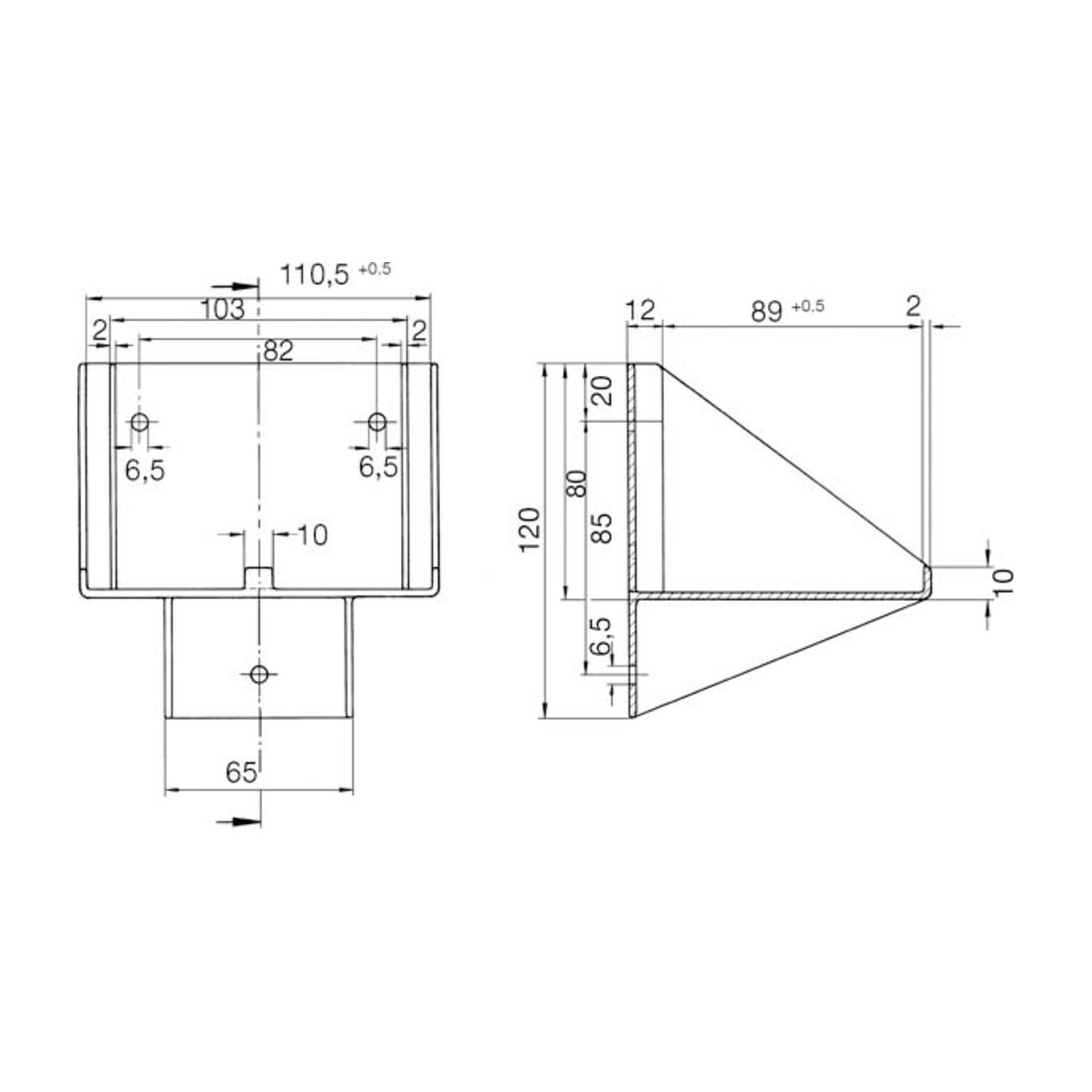 Ceag Notlichtsysteme Wandkonsole für W276.3/4 11145000492
