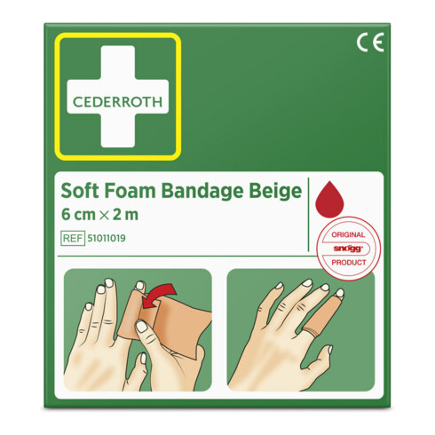 CEDERROTH Bandage mousse 6 cm x 2 m