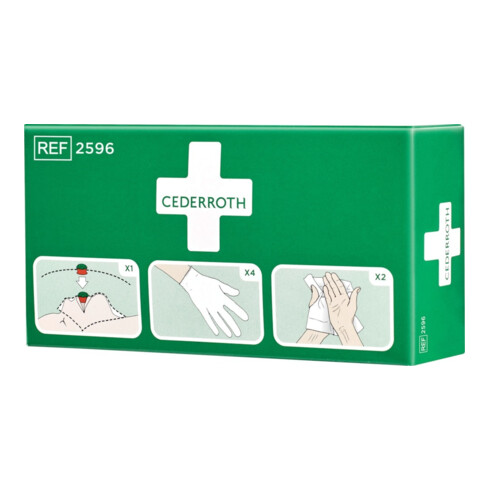 CEDERROTH Set de masque de ventilation 2Pa.Hds, 2 lingettes nettoyantes