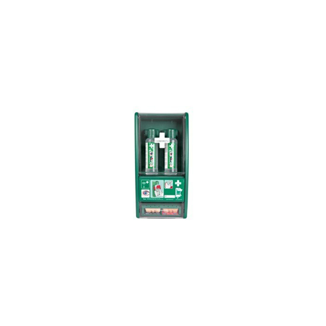 CEDERROTH Station de lavage oculaire 2 x 0,5 l, 1 distributeur de pansements